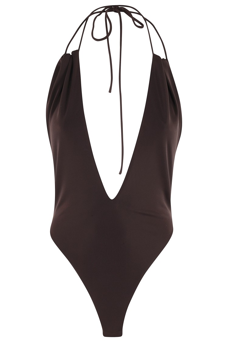 The Andamane Brown Isla Bodysuit In Brown