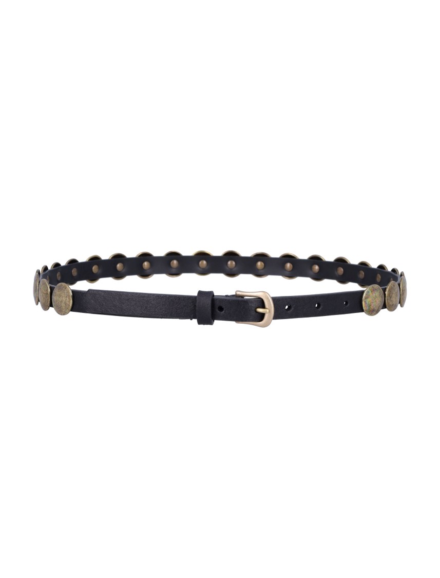 Golden Goose Trinidad Thin Belt In Black