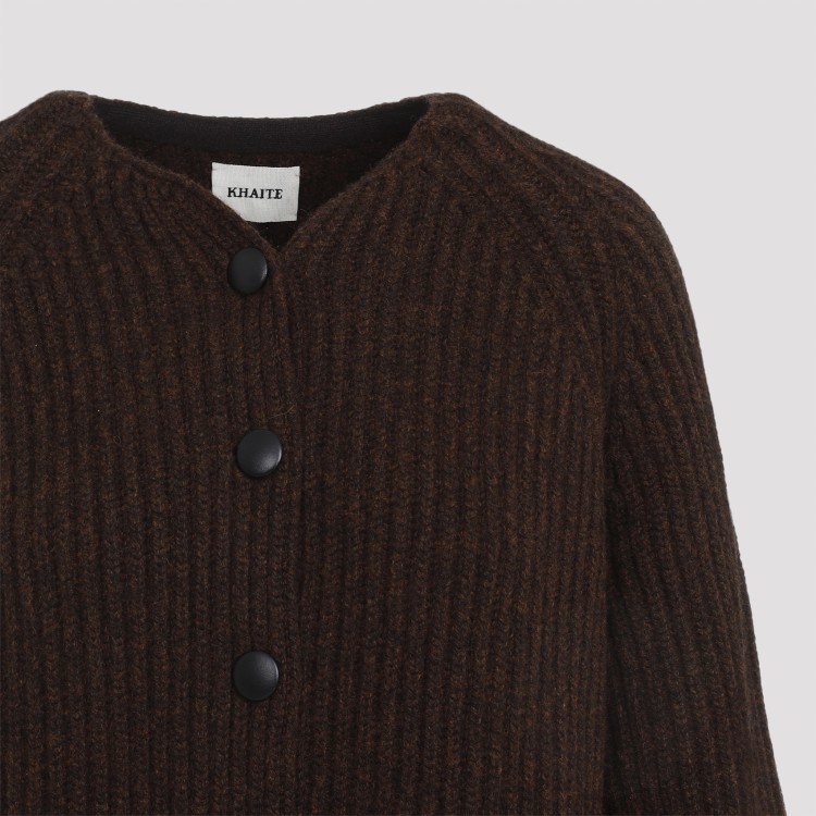 Khaite Jina Cardigan in Brown | THE LIST