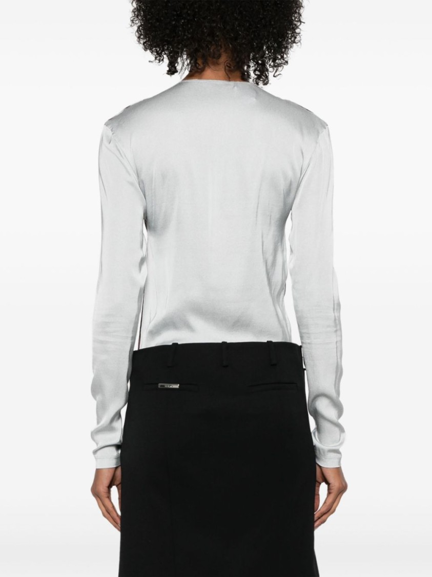 ATTICO THE ATTICO MIDI SKIRT WITH HIDDEN ZIP CLOSURE