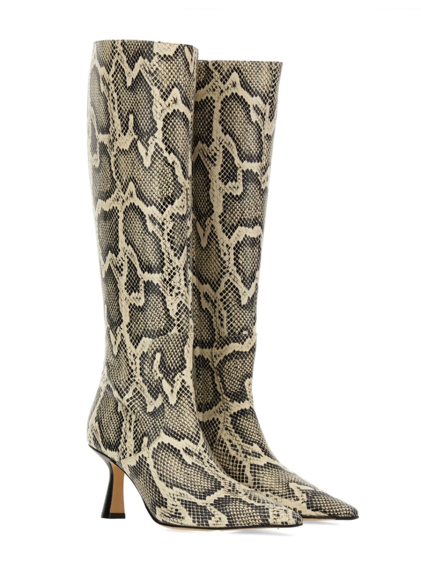 Aeyde Bottes À Imprimé En Cuir
