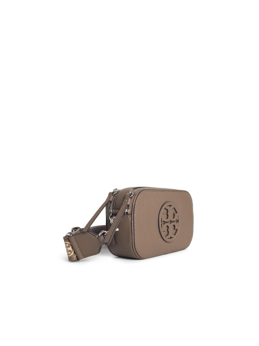 Tory Burch 'miller' Mini Shoulder Bag In Brown Leather In Brown