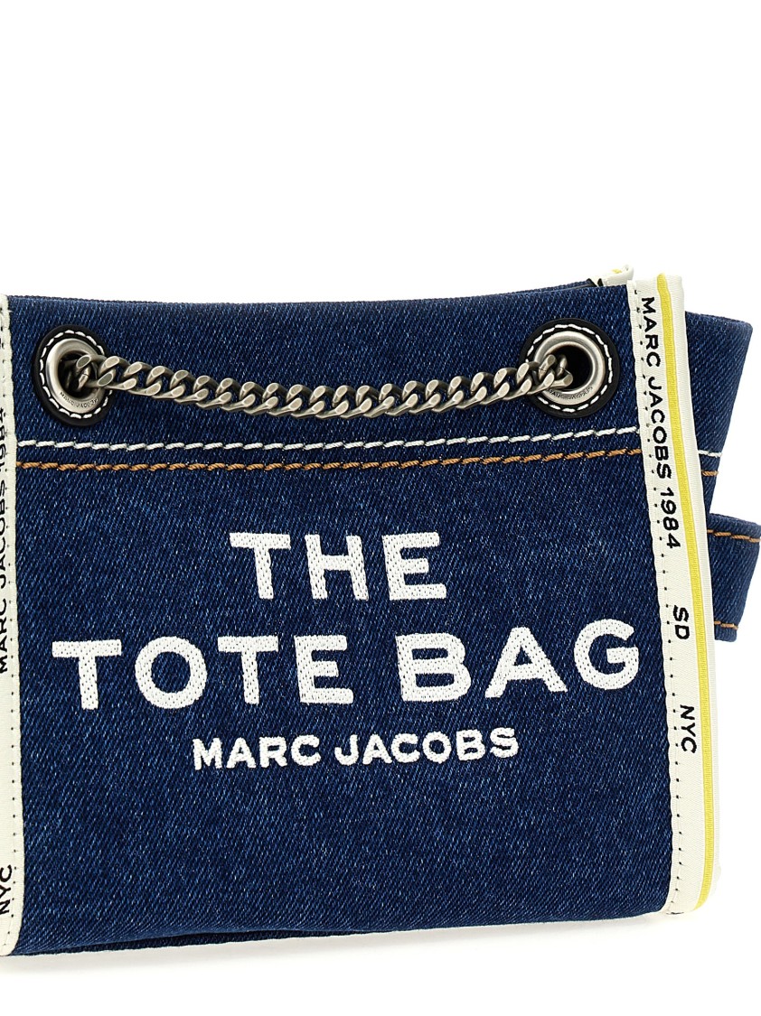 Marc Jacobs Women 'the Denim Chain Crossbody Tote' Crossbody Bag In Blue