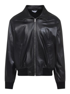 レザージャケット・コート BOTTEGA VENETA SHORT BOMBER JACKET BOTTEGA VENETA - Leather Bomber Jacket - Brown Bottega Veneta