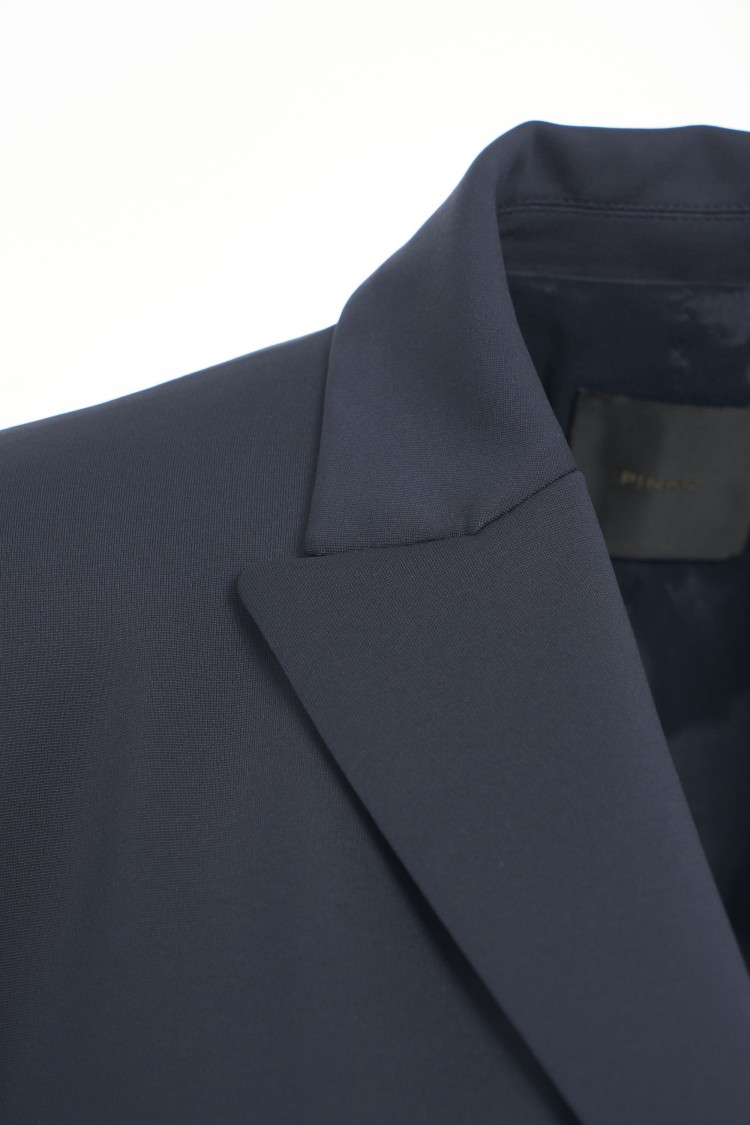 Pinko Single-breasted Scuba Blazer With Peaked Lapels