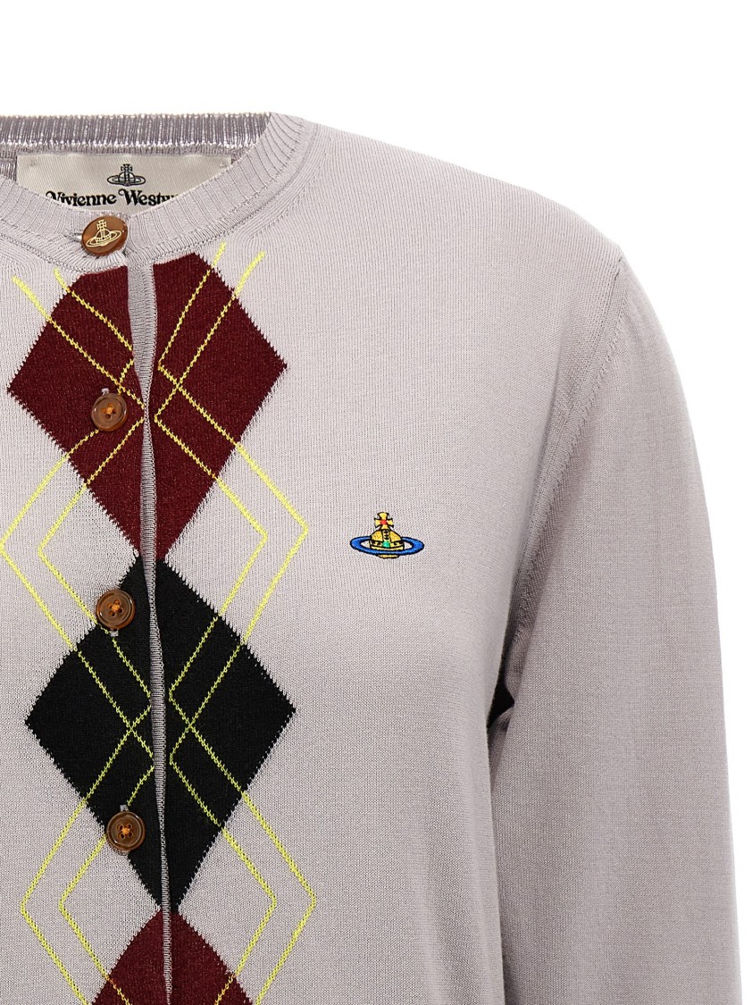Vivienne Westwood Argyle Sweaters And Cardigans In Gray