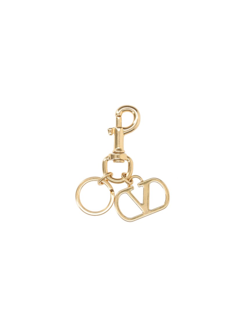 Shop Valentino Garavani Vlogo Signature Keychain – Gold