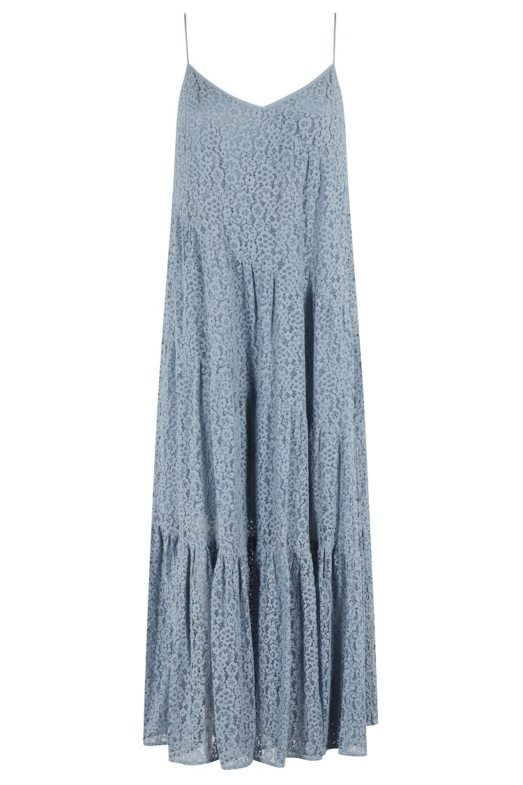 Michael Michael Kors Lace Maxi Tiered Slip Drs