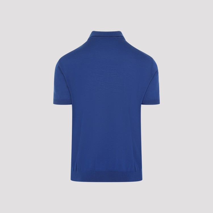Marni Blue Virginwool Polo Shirt in Blue | THE LIST