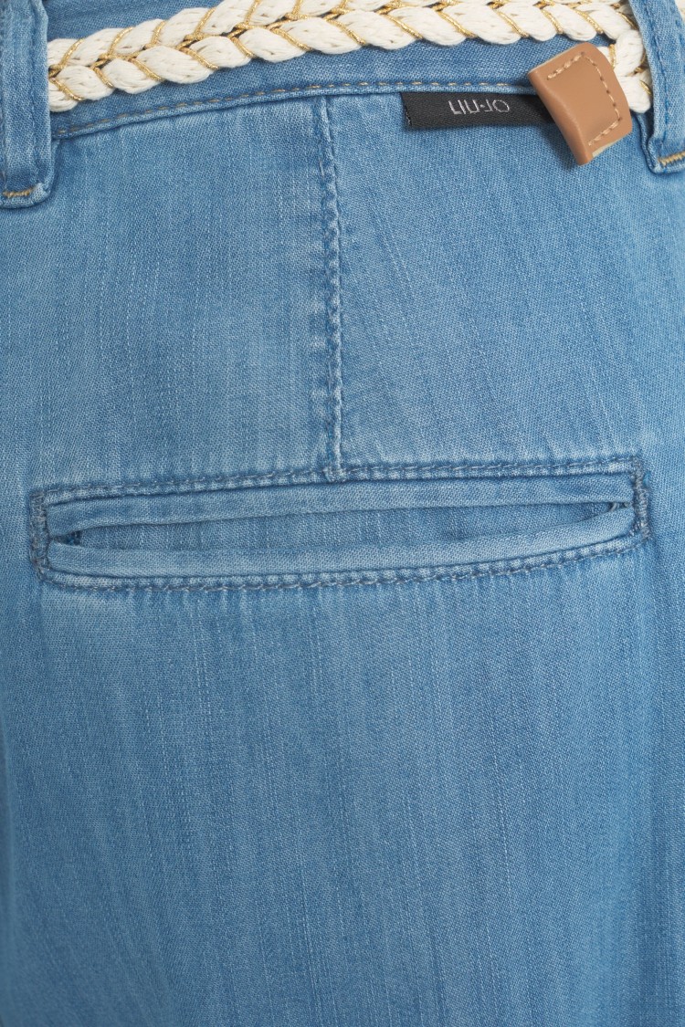 Shop Liu •jo Liu Jo Flared Pants With Buckled Waist Belt