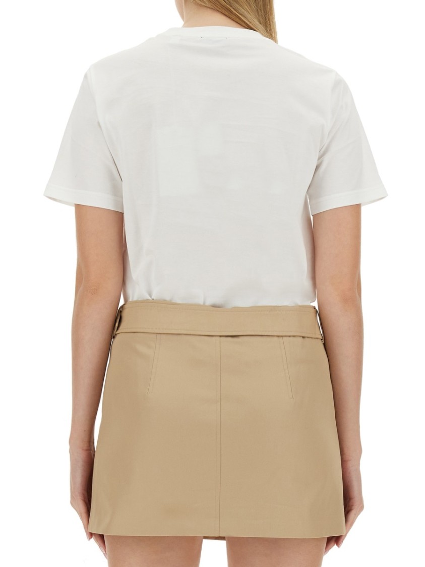 Burberry Women T-shirt Con Logo In White