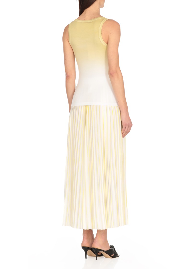 Fabiana Filippi Gradient Effet Ribbed Tank Top In White