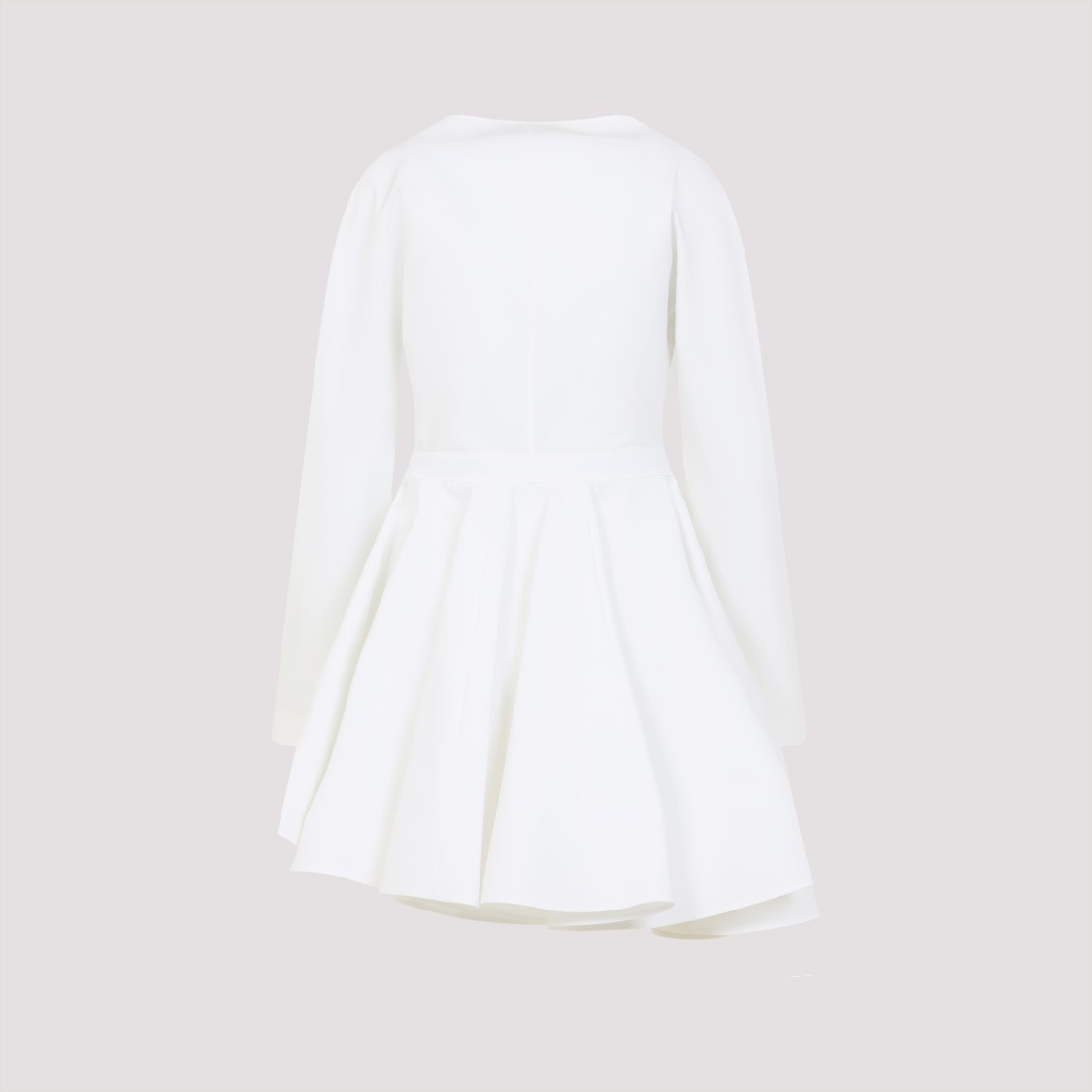 Shop Alaïa Wrap Design Mini Dress In Pure Cotton In White