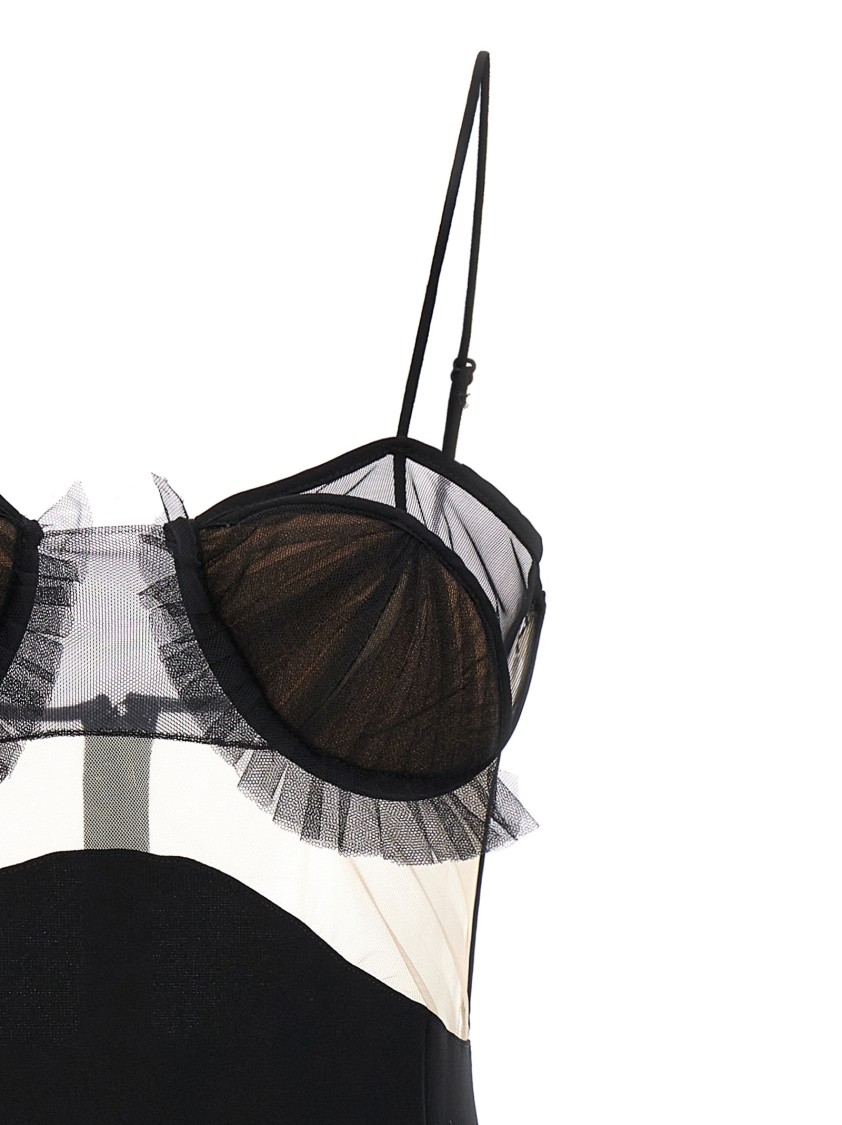 ワンピース NENSI DOJAKA 'Explosive Flower Bra' dress Black Nensi Dojaka 'Explosive Flower Bra' Dress Mini | THE LIST