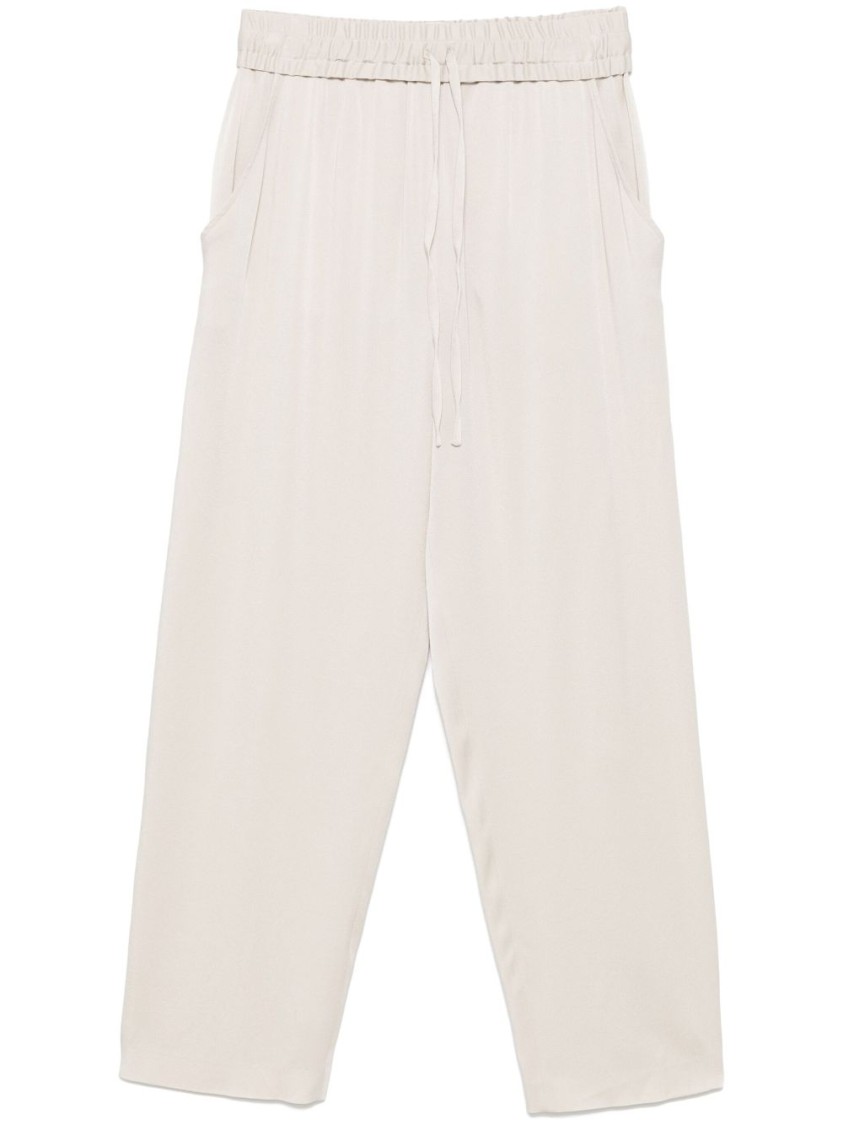 Isabel Marant Drawstring White Trousers With Relaxed Fit In White