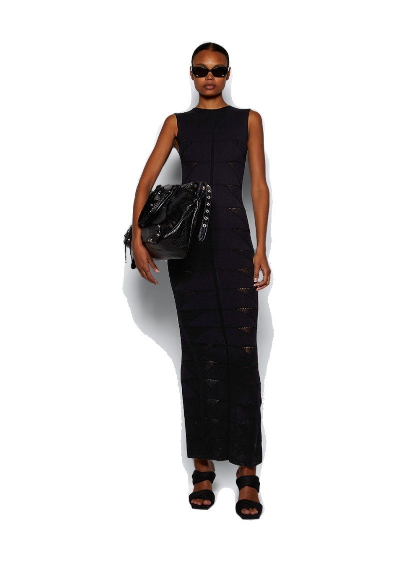 Rick Owens Tank Dress Motivo Black In Black