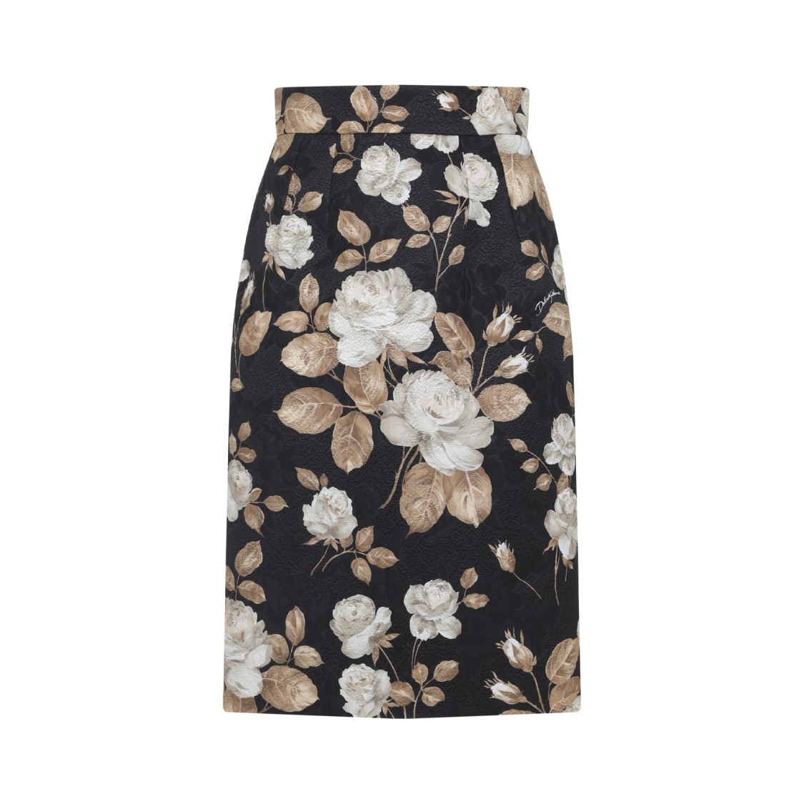 Dolce & Gabbana Multicolour Jacquard Floral Skirt In Multi