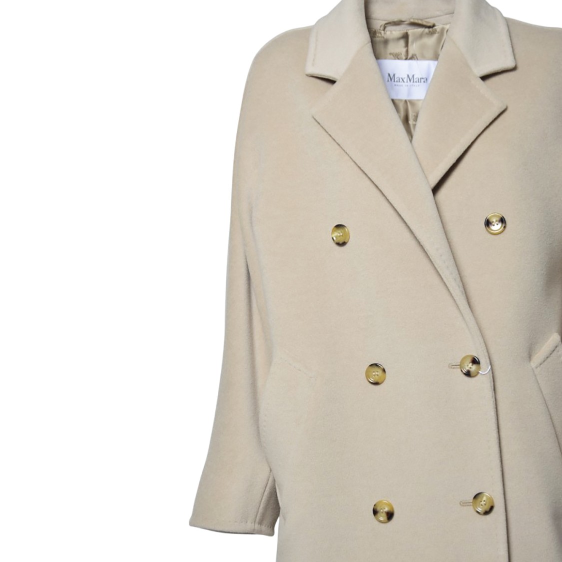 Max Mara Rebus Coat In Neutral