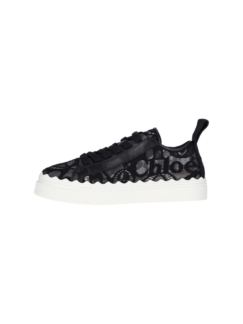 Shop Chloé Lauren Sneakers – Black