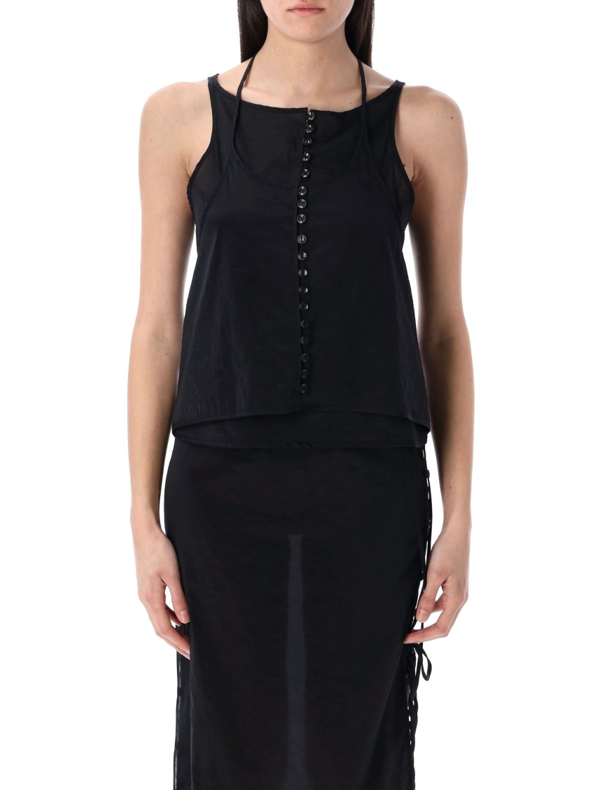LOW CLASSIC LOW CLASSIC LAYERED HALTERNECK BUTTON LOOP TOP