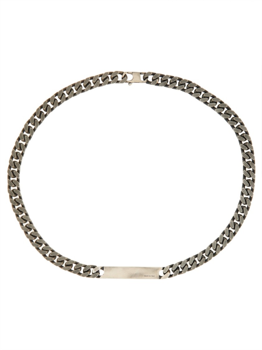 Mm6 Maison Margiela Mm6 By Maison Margiela Interlocking Brass Chain Necklace With Polished Finish