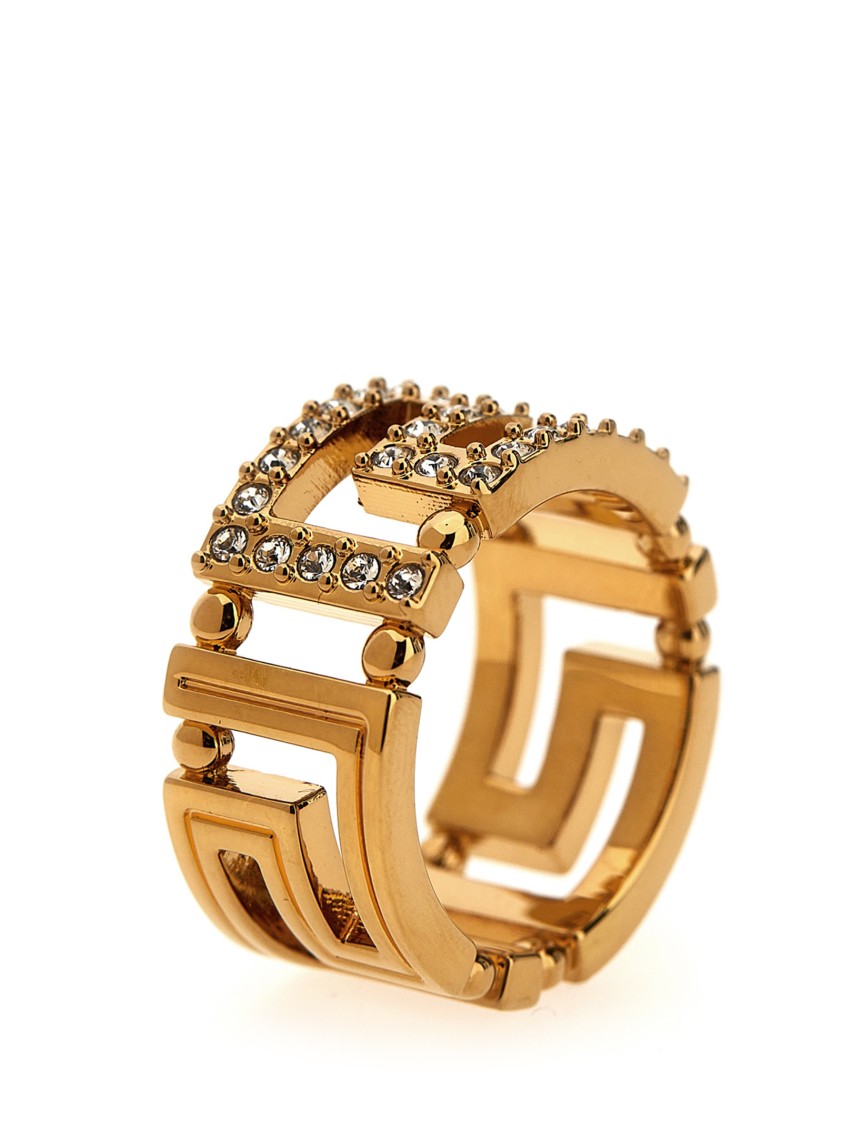 Versace 'la Greca' Ring In Gold