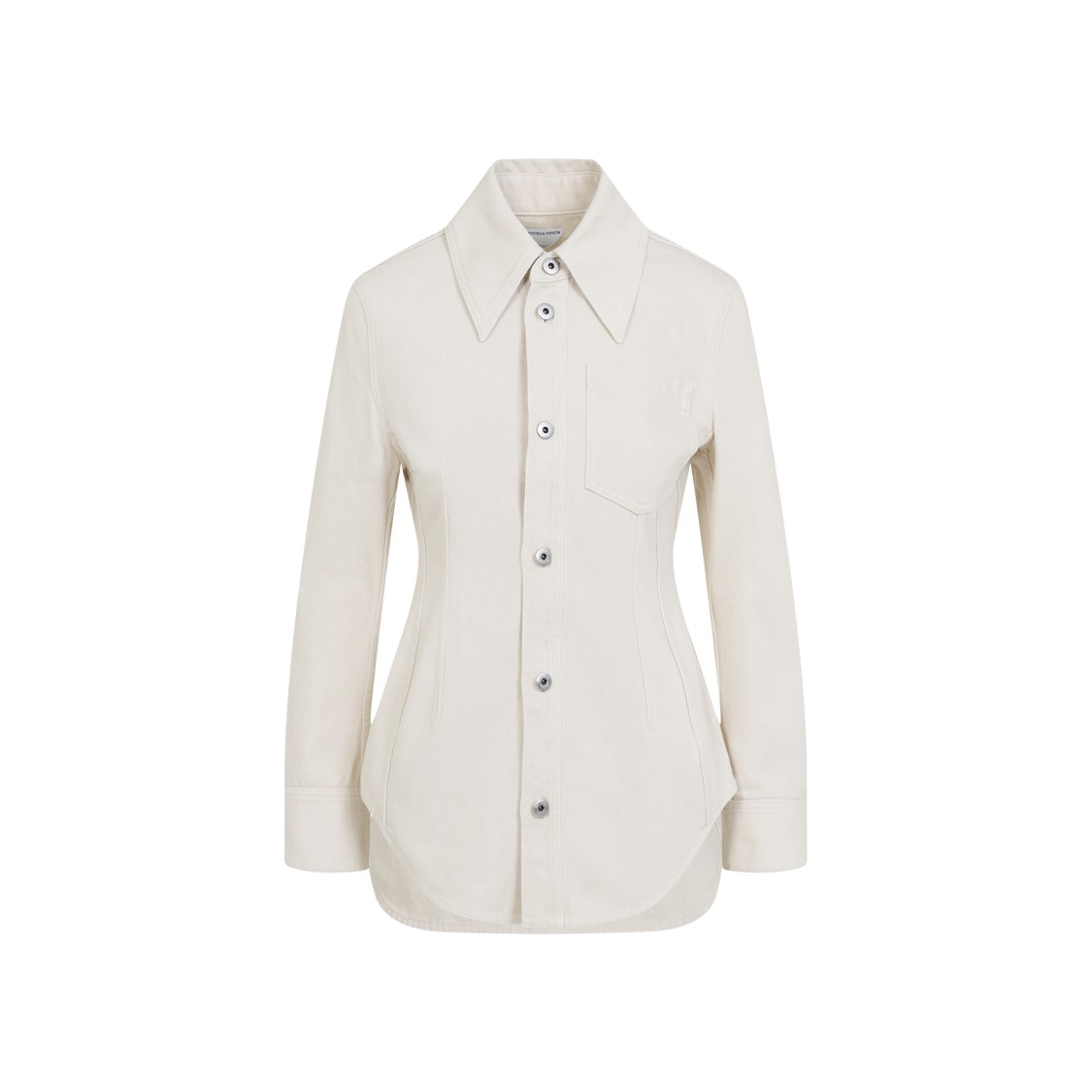 Bottega Veneta Tailored Cotton Jacket With Classic Collar
