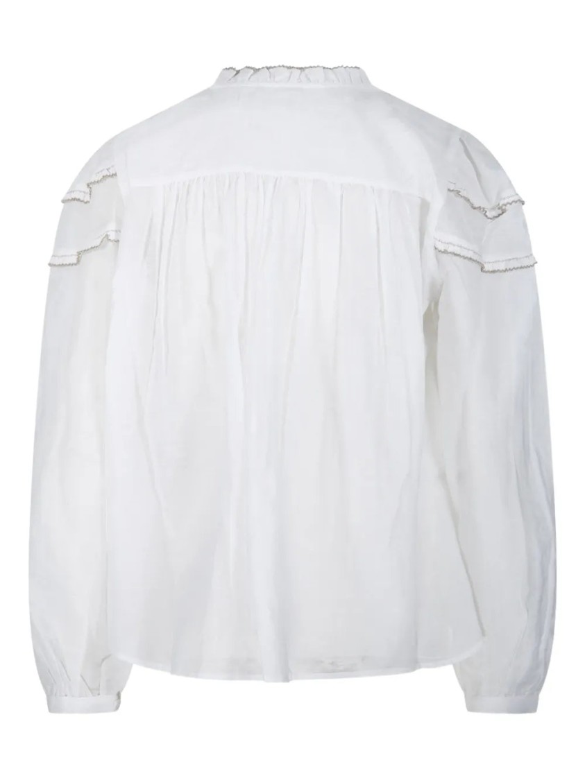 Isabel Marant Étoile Ruffled High-neck Blouse With Elegant Layered Details