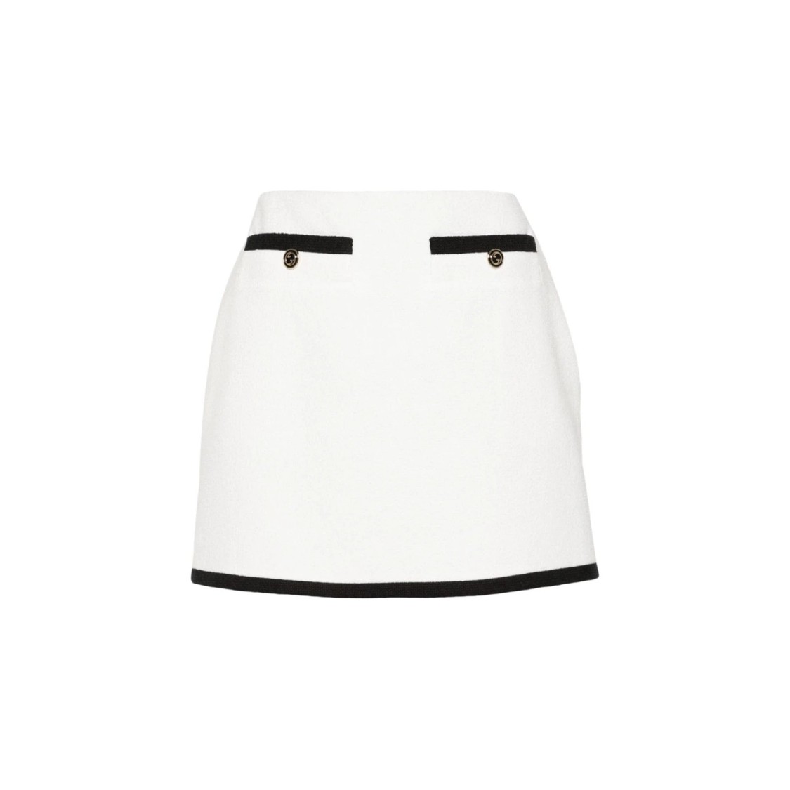 Gucci Tweed Mini Skirt Women In White