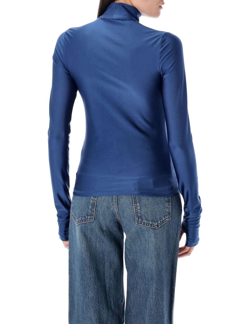 Coperni Second Skin Turtleneck In Blue