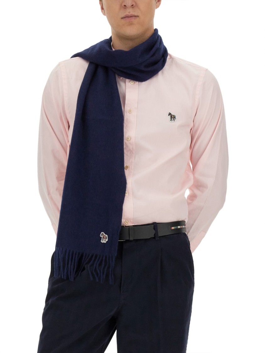 Shop Ps By Paul Smith Ps Paul Smith Regular Fit Shirt With Button-down Collar And Embroidered Detail In Pink
