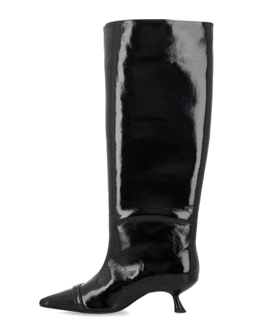 Ganni Eyelets Slouchy High Shaft Boot