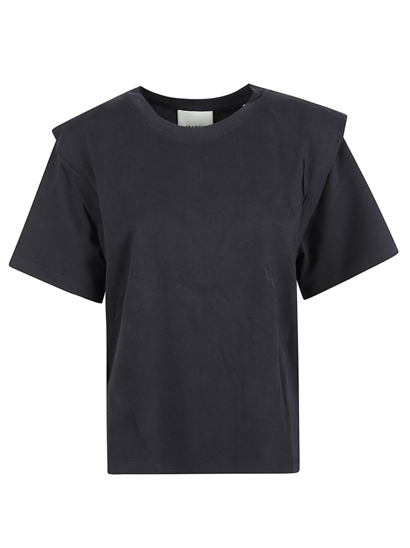 Isabel Marant Cotton T-shirt With Shoulder Pads In Black