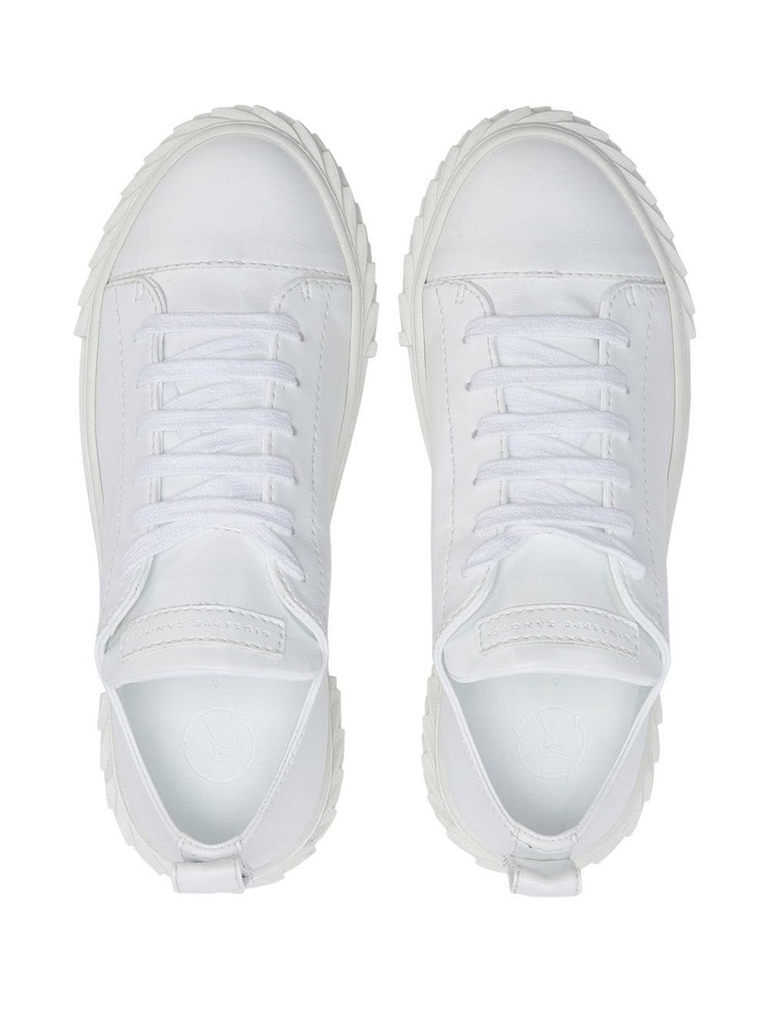 Giuseppe Zanotti White Sneakers With Textured Rubber Sole In White