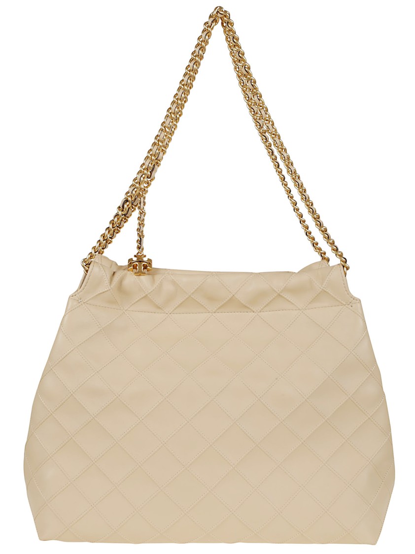 Tory Burch Fleming Drawstring Shoulder Bag In Neutral