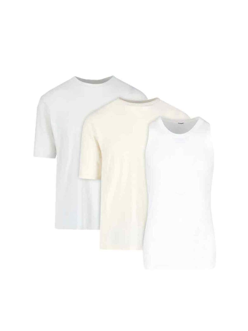 Tシャツ・カットソー JIL SANDER White Cotton T-Shirt Set Jil Sander T-Shirt Set – White/Off-White | eBay