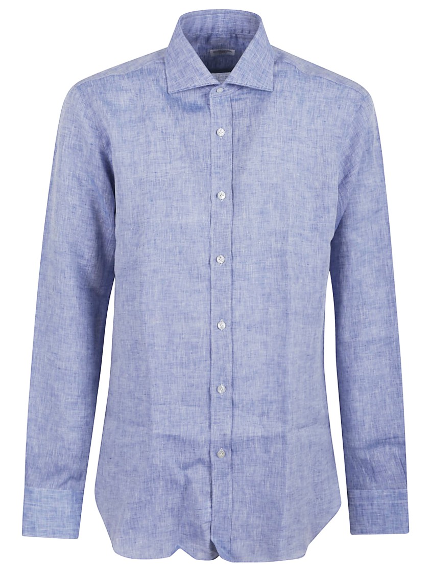 Buonamassa Pure Linen Shirt With Classic Collar