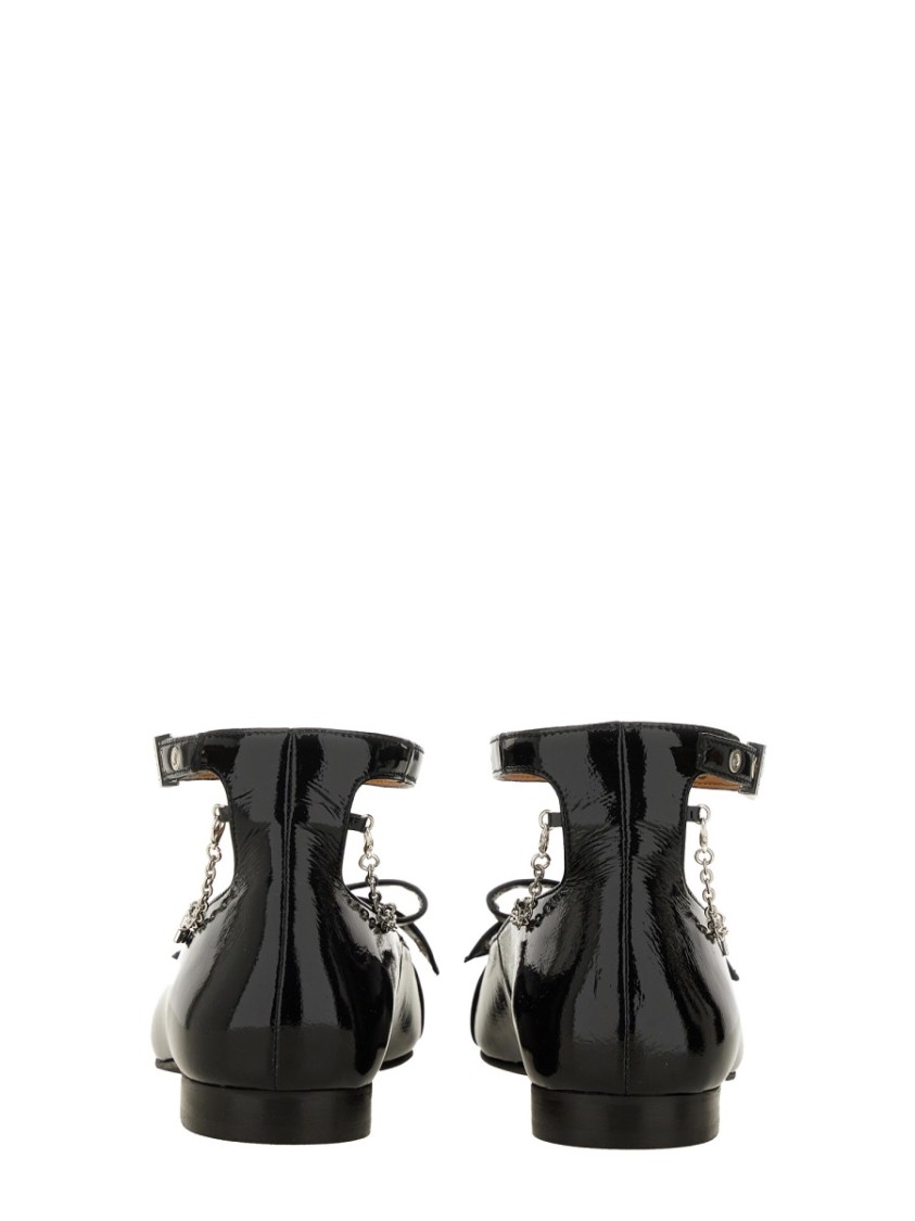 Ganni Jewel Ballerina In Black
