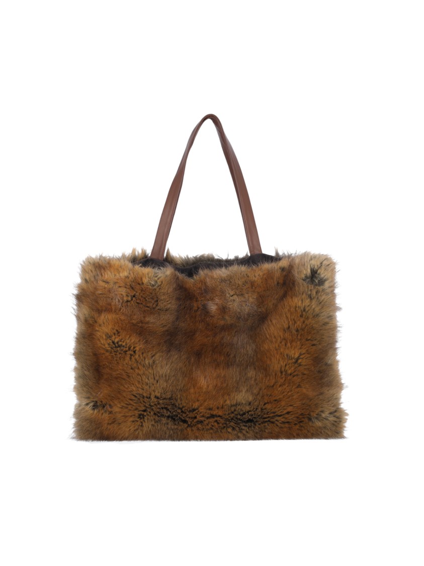 Niccolò Pasqualetti Faux Fur Tote Bag  Brown