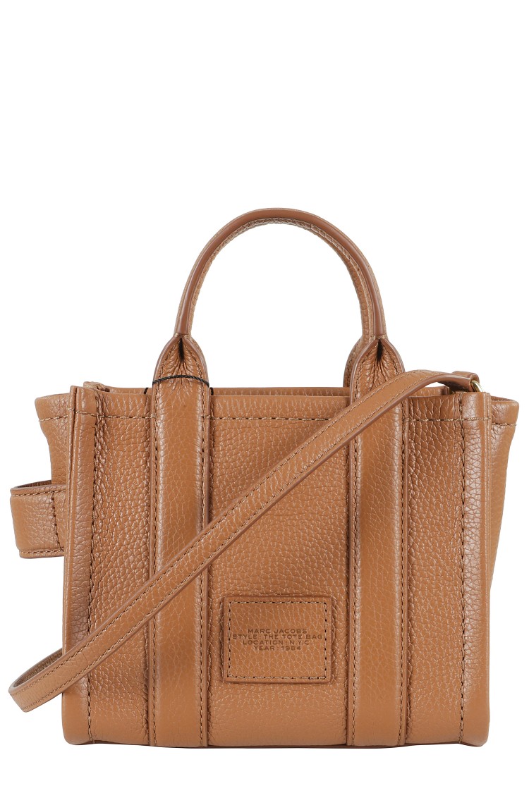 Marc Jacobs Structured Leather Medium Tote With Adjustable Strap In Brown