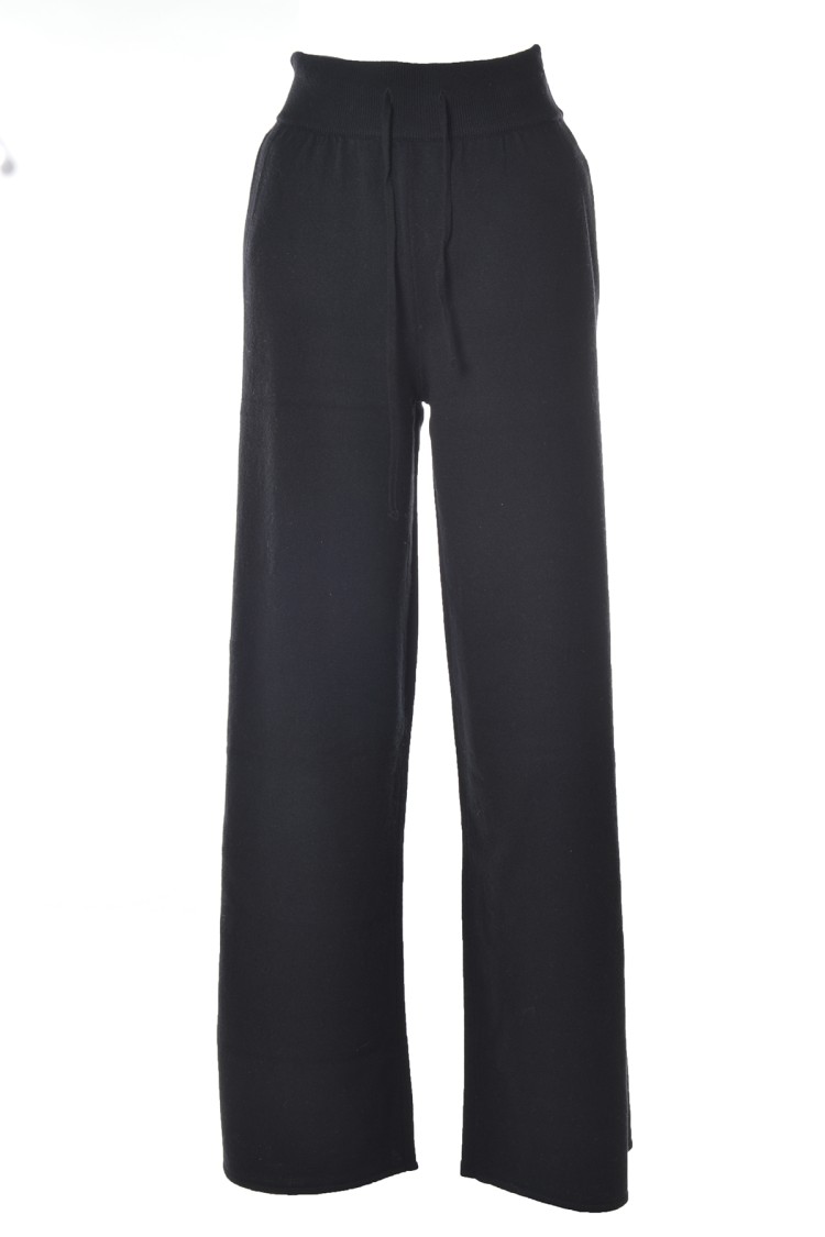 Alberta Ferretti Wide-leg Pants With Ribbed Inserts