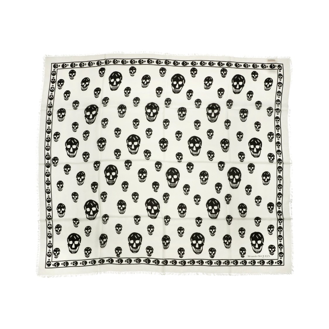 Alexander Mcqueen Classic Skull Silk Scarf