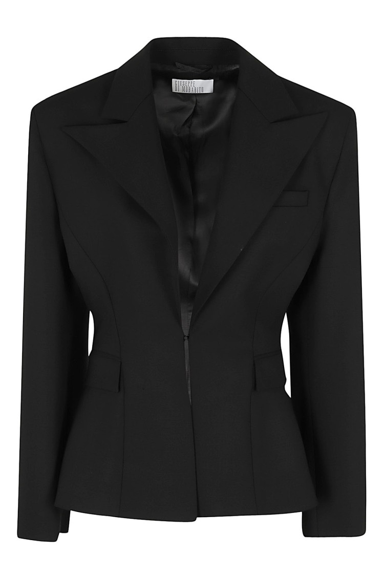 Giuseppe Di Morabito Double Twisted Canvas Blazer In Black