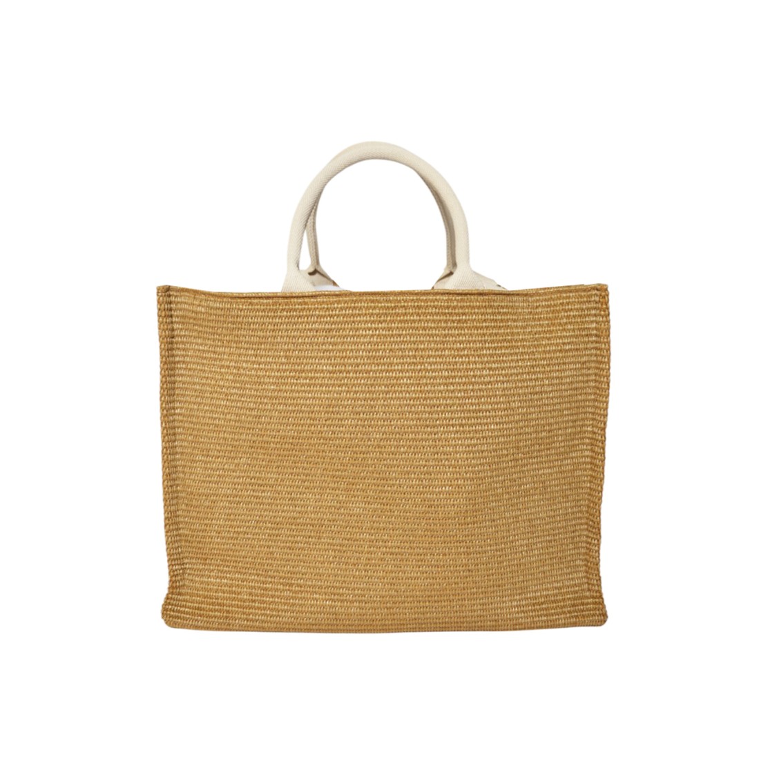 MARNI MARNI LARGE TOTE BAG IN NATURAL RAFFIA EFFECT FABRIC