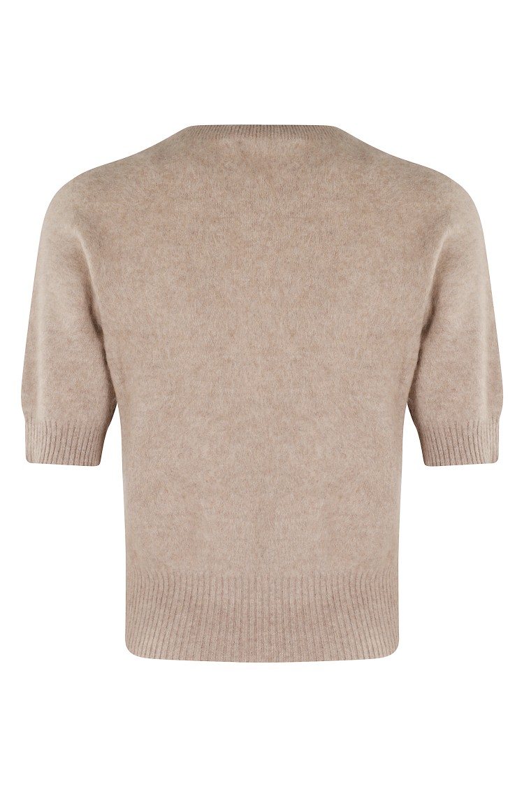 Seventy Mud Cashmere Sweater With Classic Crew Neck In Neutral