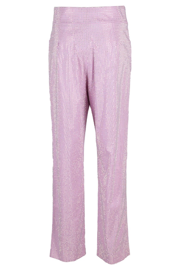 Giuseppe Di Morabito Wide-leg Pants With Crystals In Purple