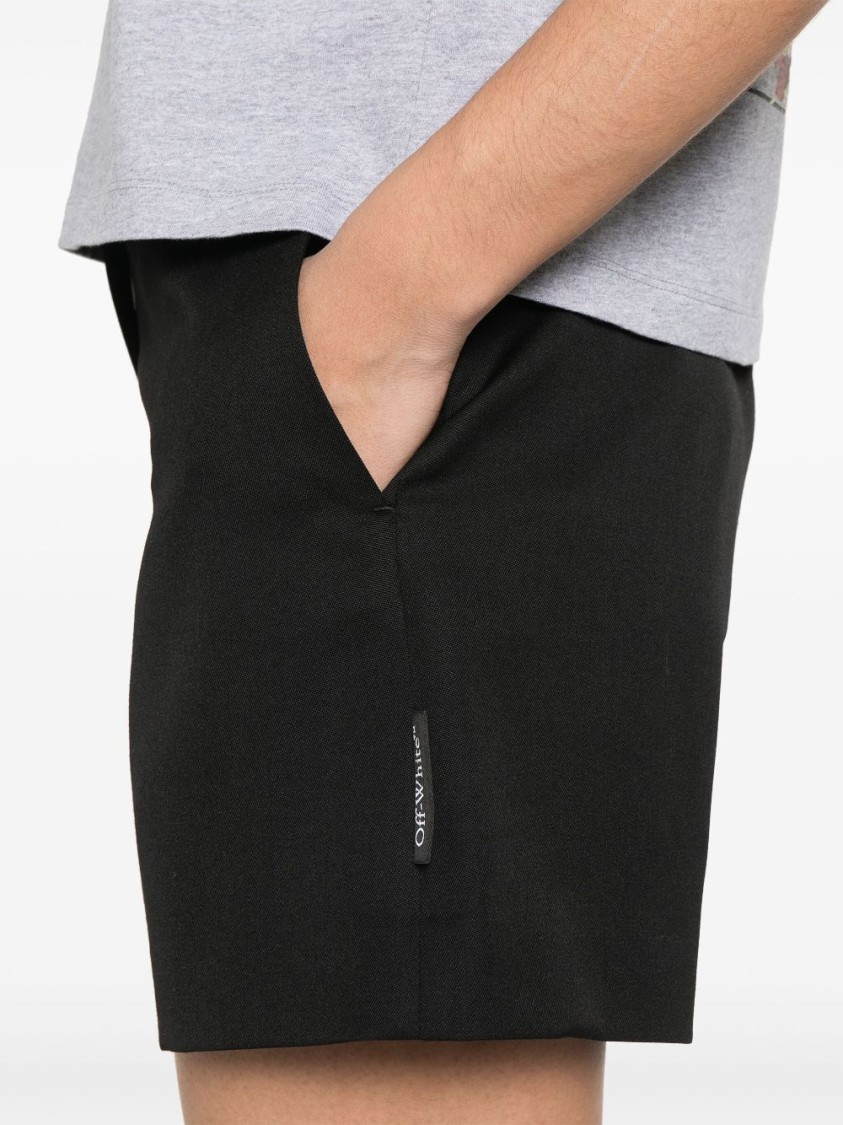 Off-white Tailored Black Shorts In Black