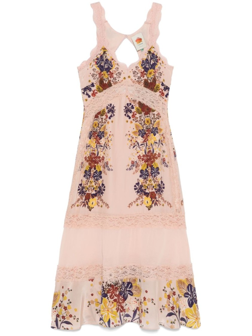 Farm Rio Floral Lace Slip Dress