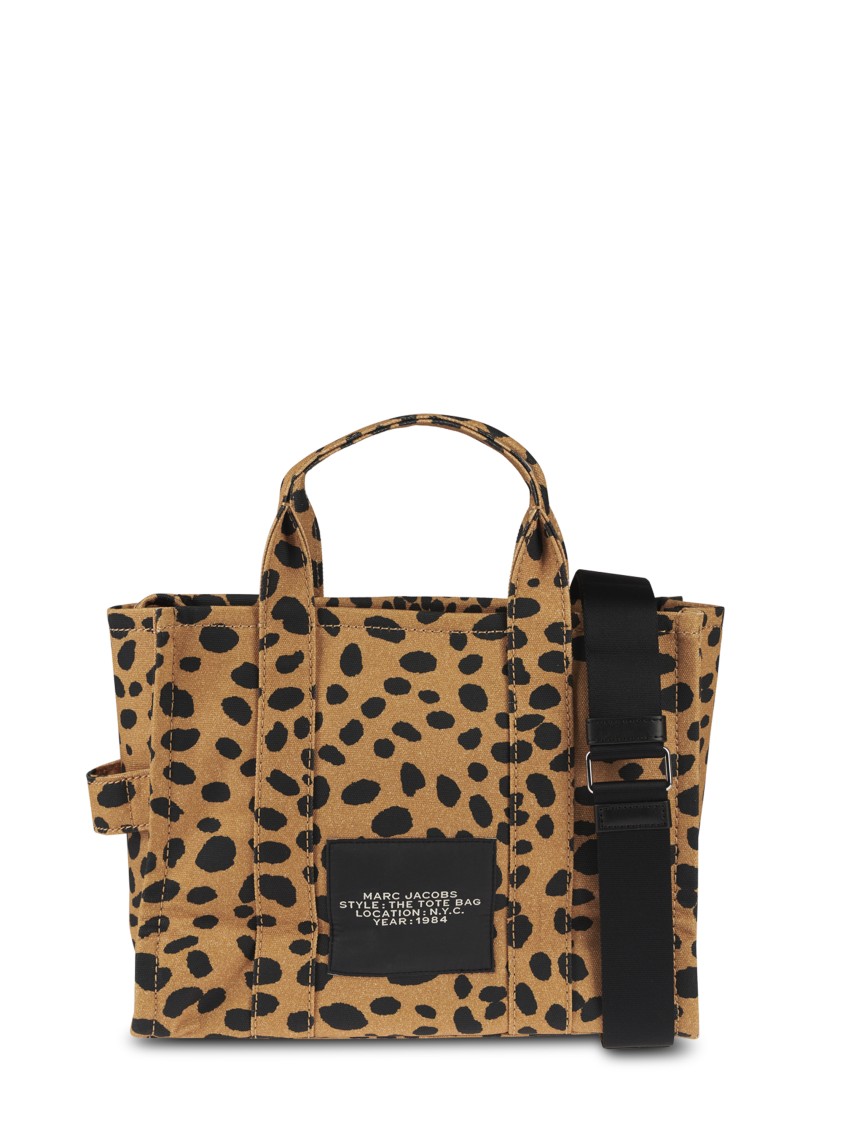Marc Jacobs Structured Medium Tote With Playful Leopard Print In Brown