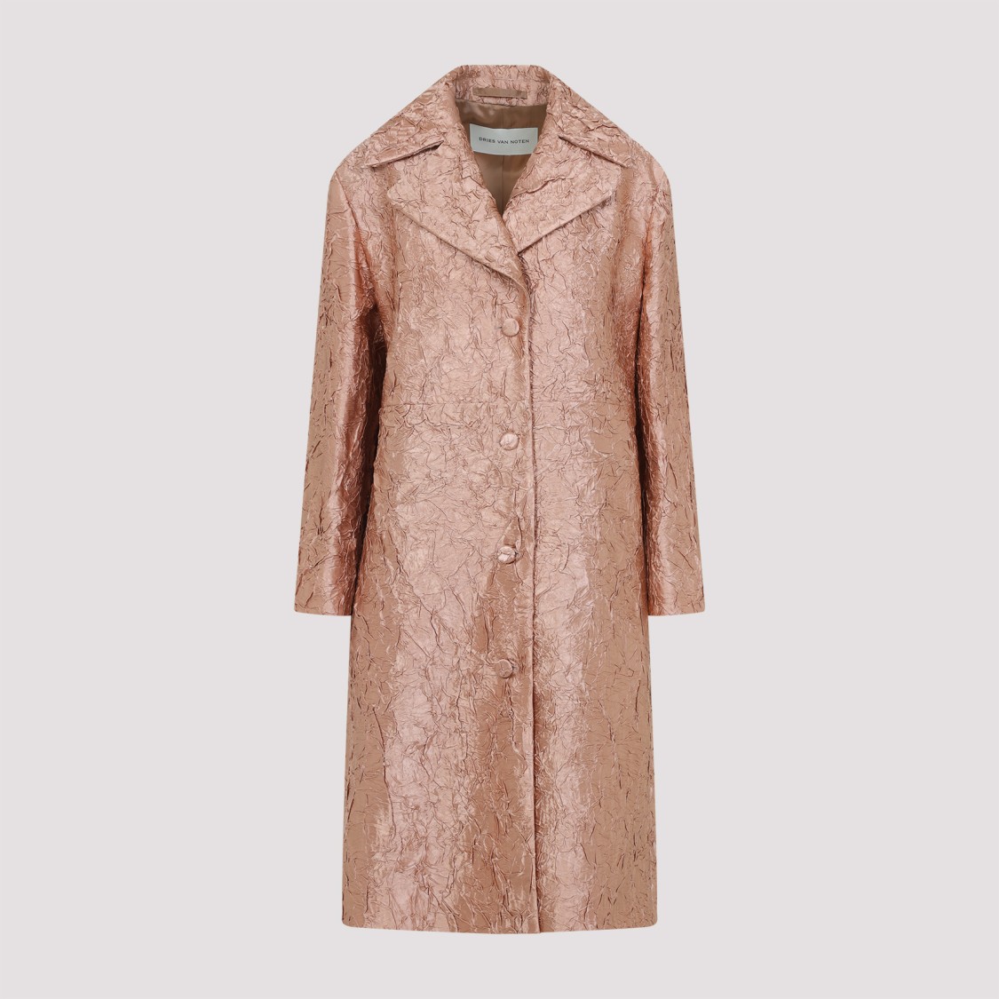 Shop Dries Van Noten Ricca Pink Viscose Coat